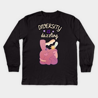 diversity is dazzling Kids Long Sleeve T-Shirt